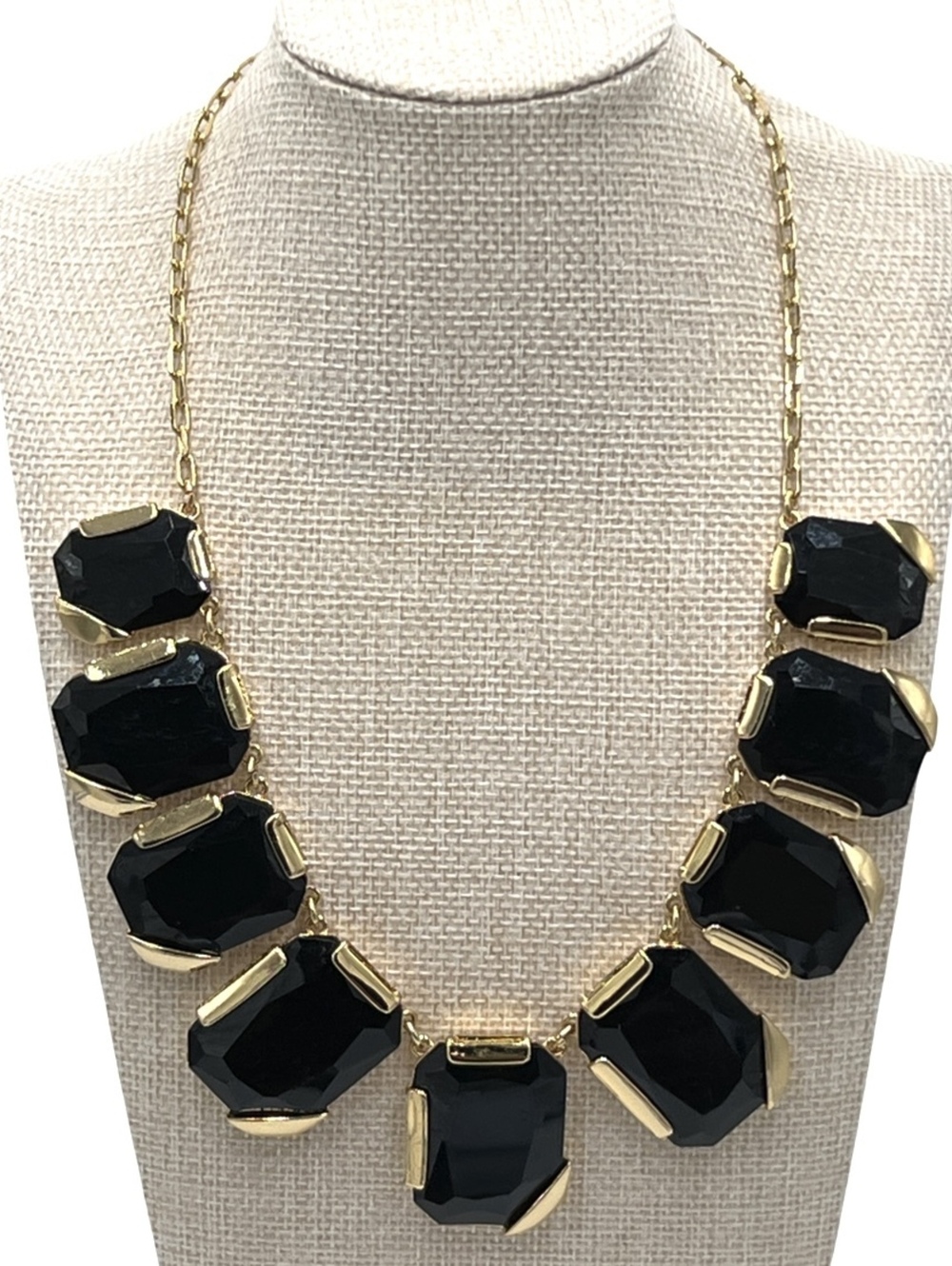 Kate Spade Stepping Stone BLACK ONYX COLLAR Runway Necklace